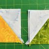 quilt units showing uphill and downhill seams