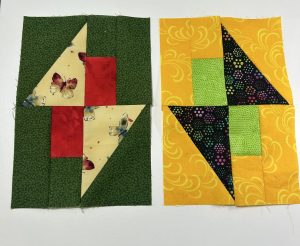 two Gemini quilt blocks