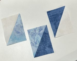 half rectangle triangle units for quilt blocks