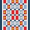 patriotic quilt with Stretched Star blocks