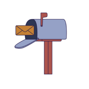 small letter inside a mailbox